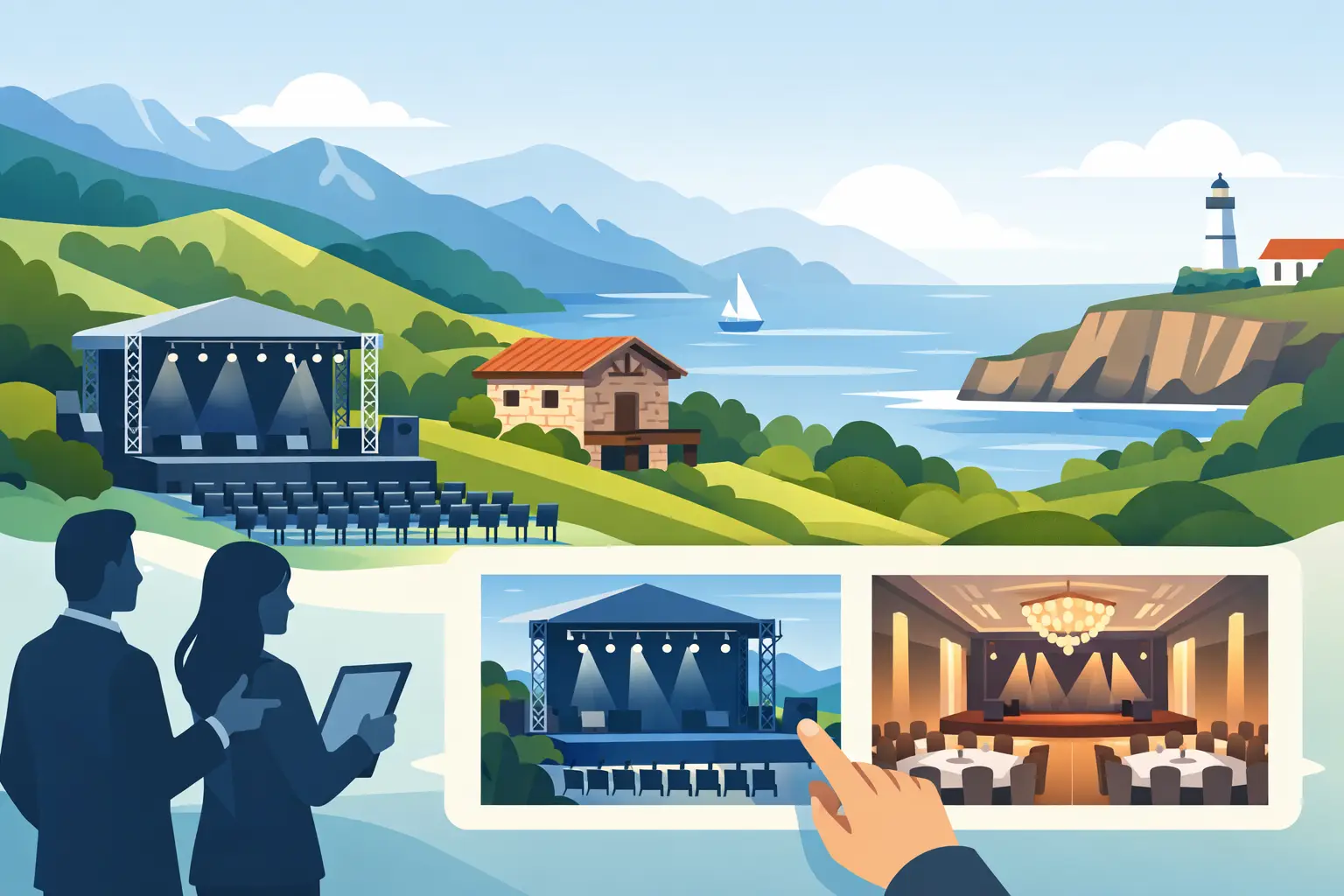 Escenario para eventos Asturias: qué elegir