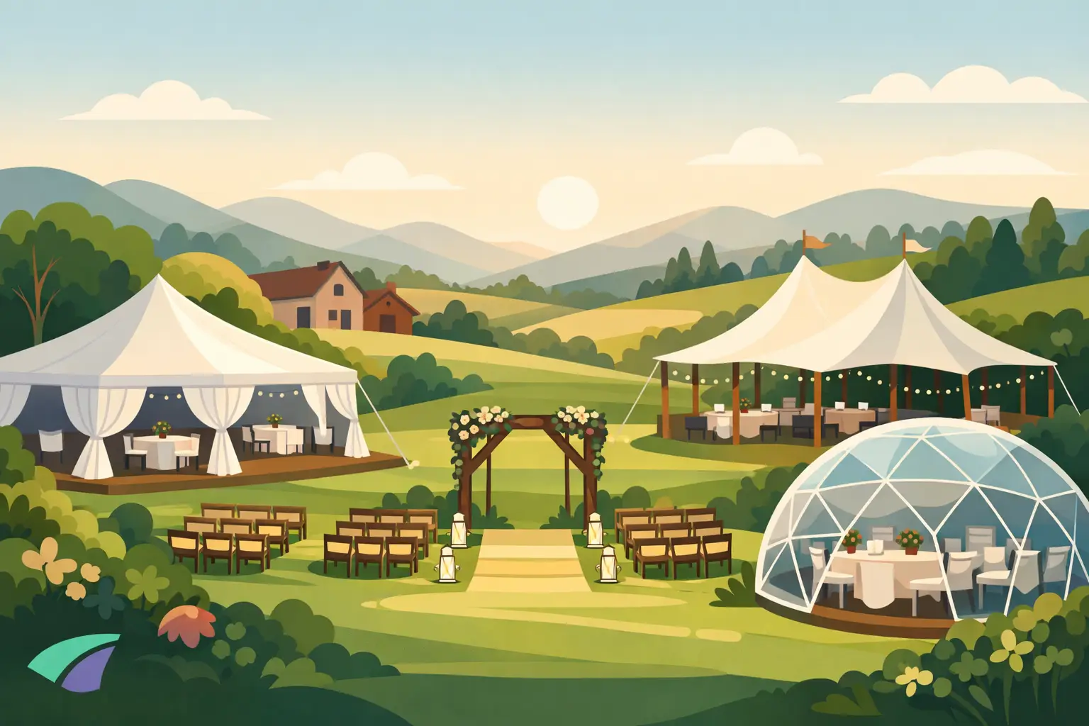 Mejores carpas para bodas rurales: cuál elegir
