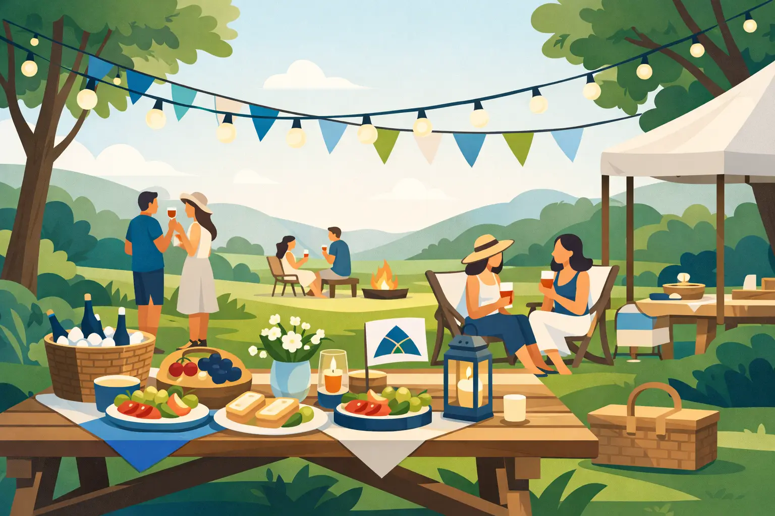 Guía de fiestas al aire libre que salen bien
