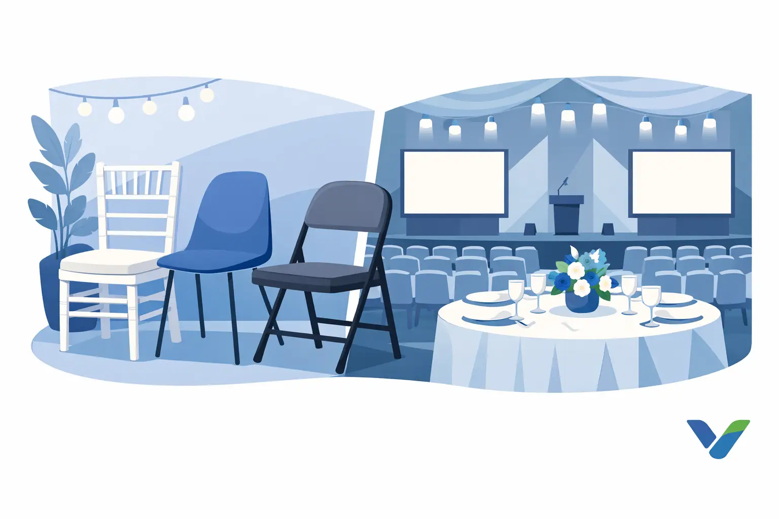 Alquiler de sillas para eventos bien elegido