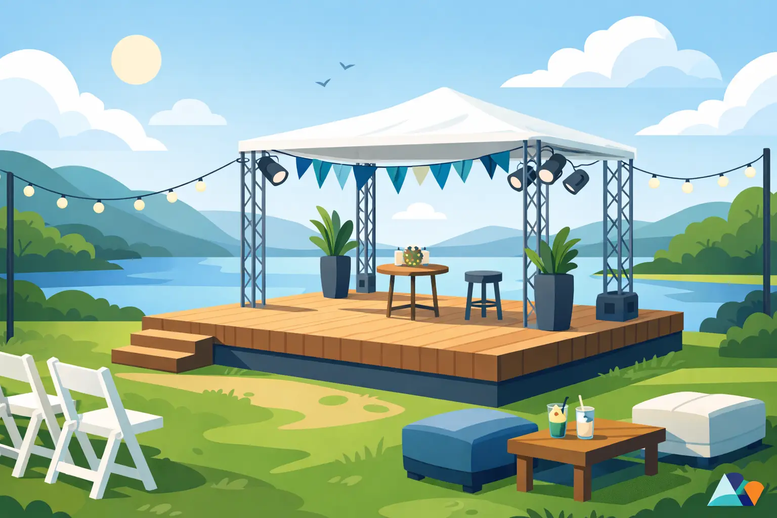 Mejores tarimas para celebraciones al aire libre