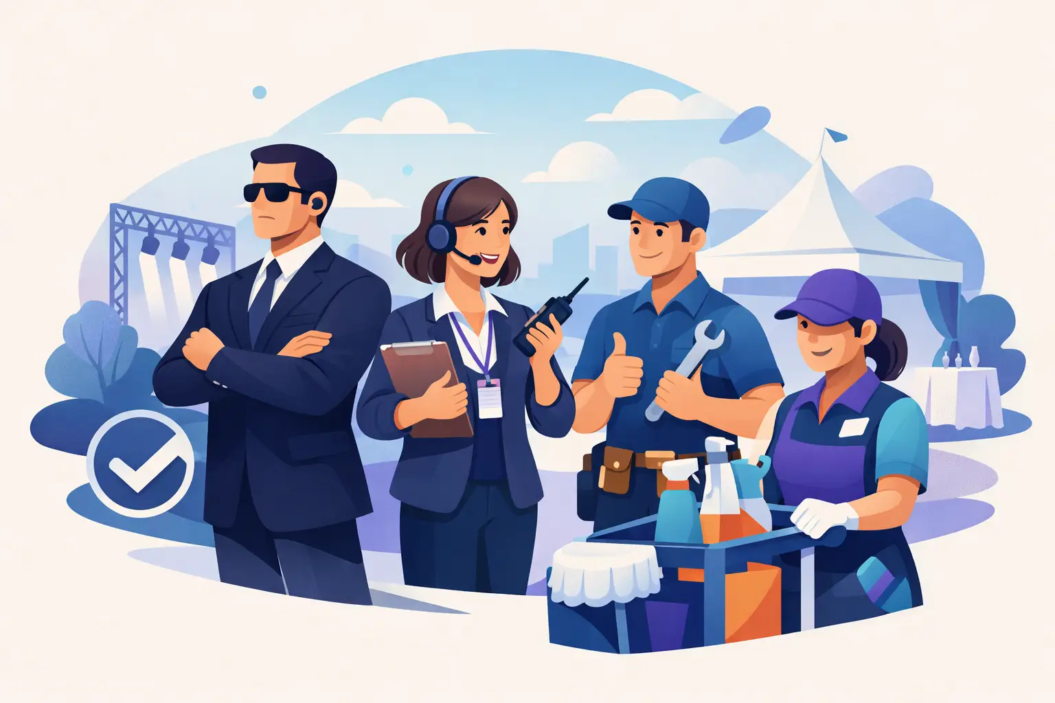 Servicios auxiliares para eventos sin imprevistos