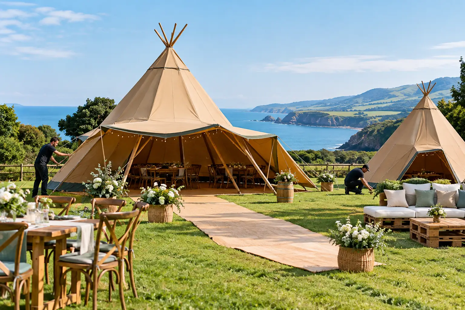 Alquilar tipis para eventos sin errores de montaje