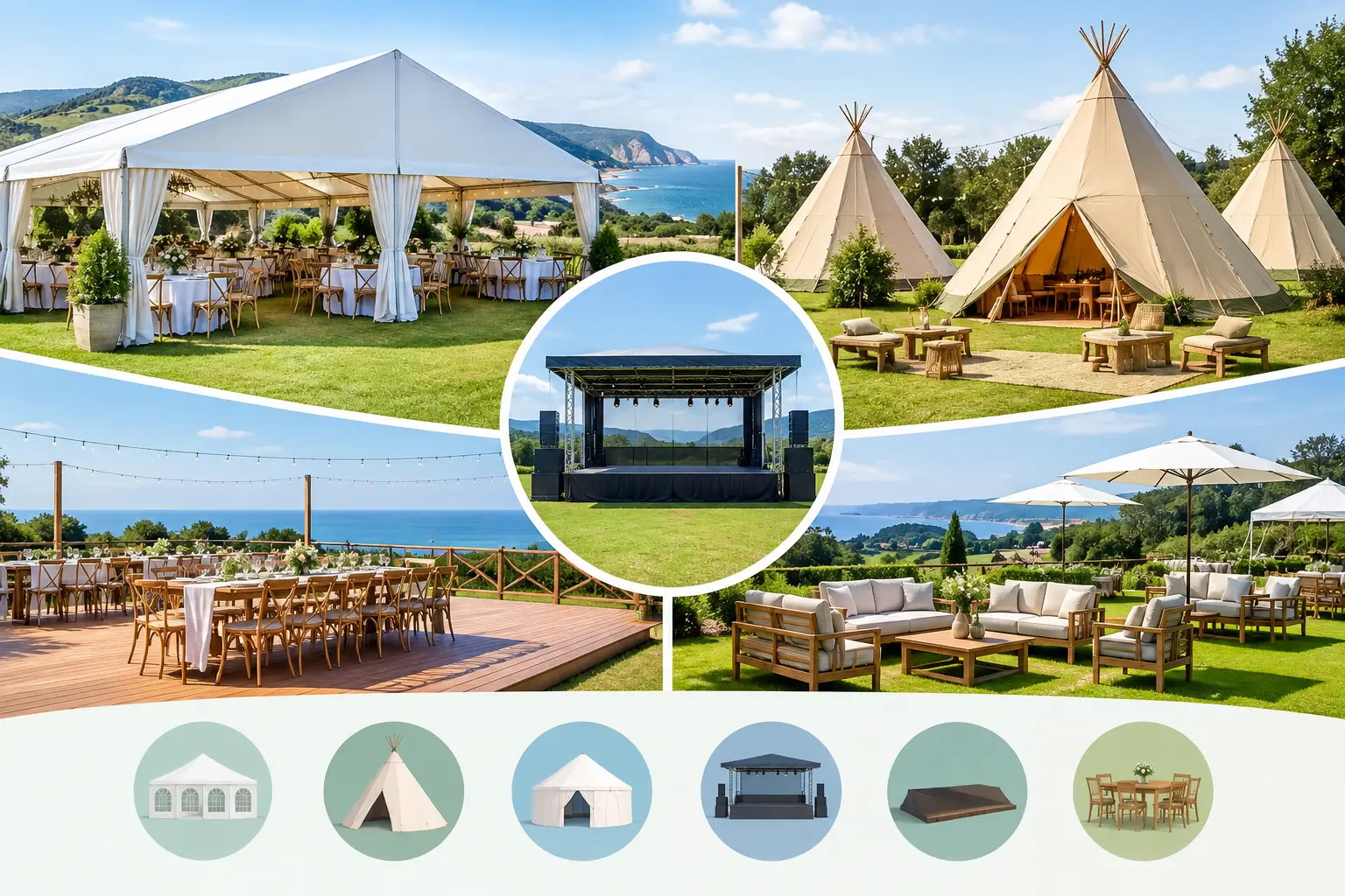 Tipos de estructuras para eventos y cómo elegir